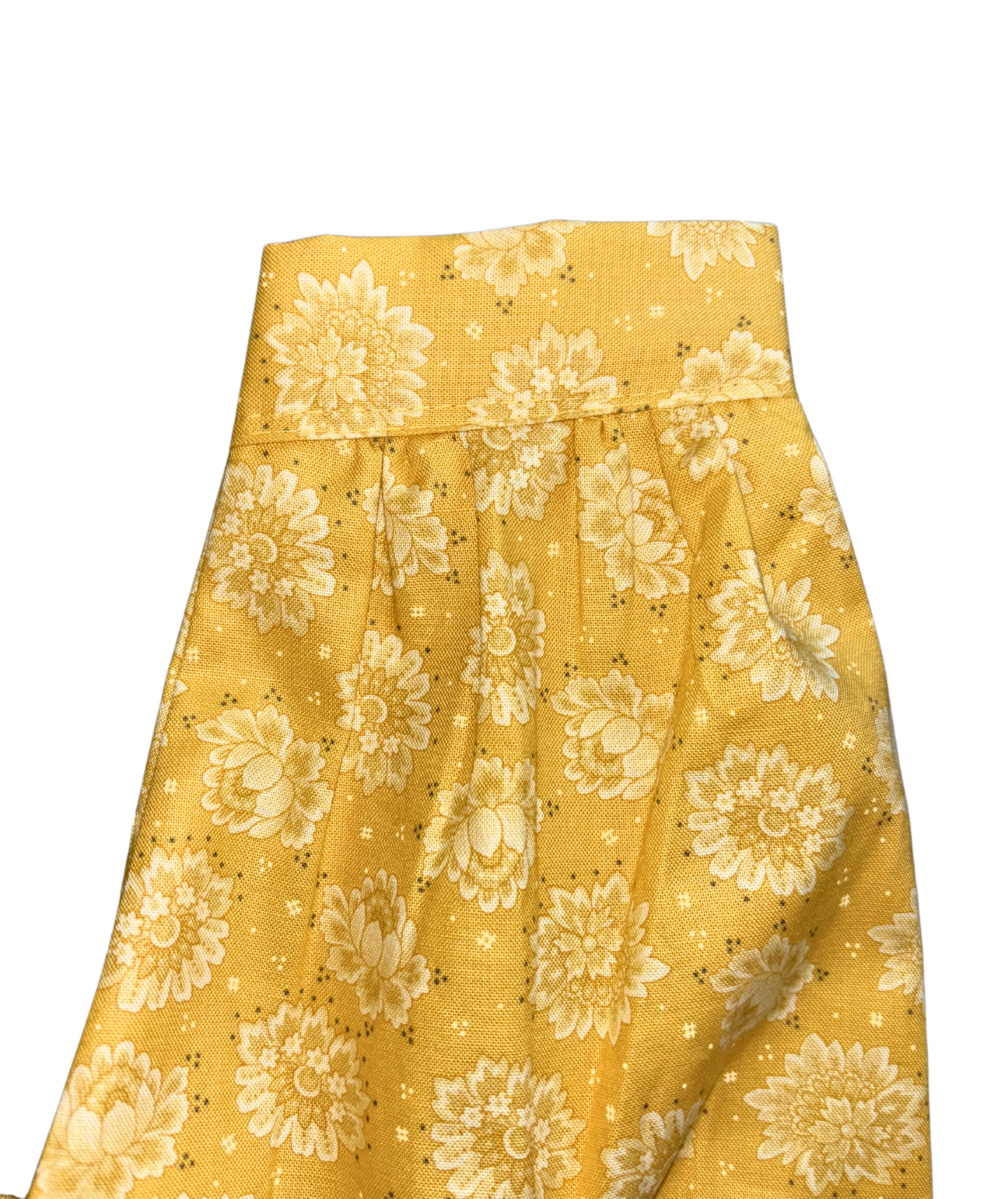 Sunny Floral Dress with Gathered Sleeves for Kids - Hand-Sewn