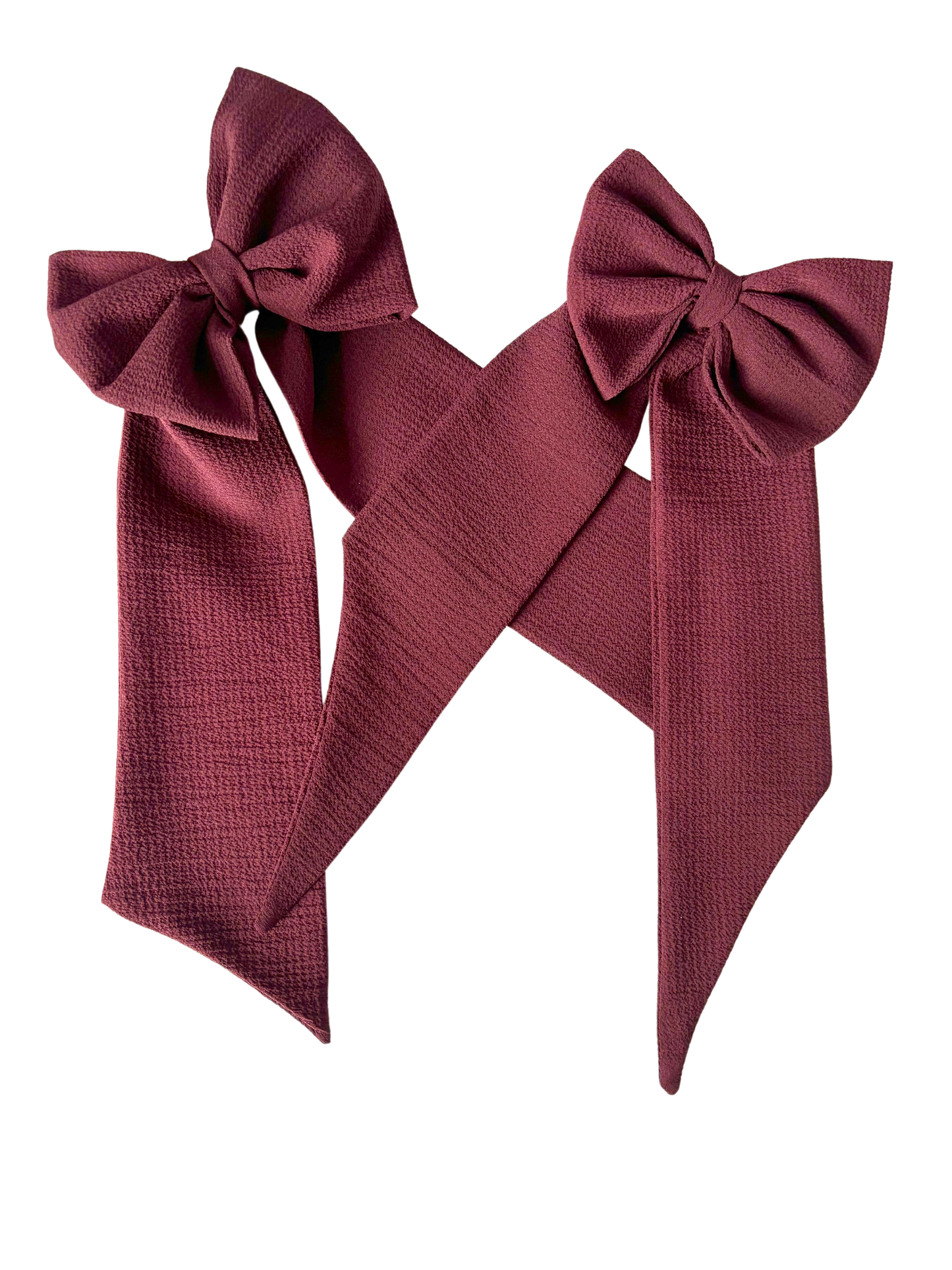 Excellent Maroon Hair Bow  - Simple and Stylish