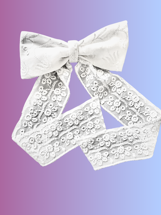 Lace Embroidered Hair Bow Collection