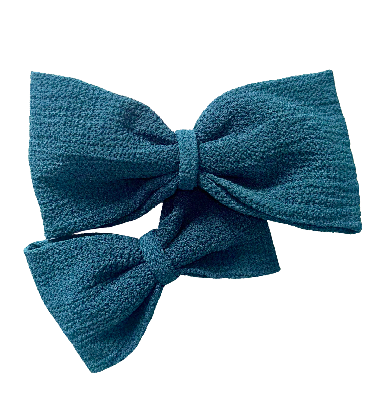 Cute Pair of Hair bows - Dark Green