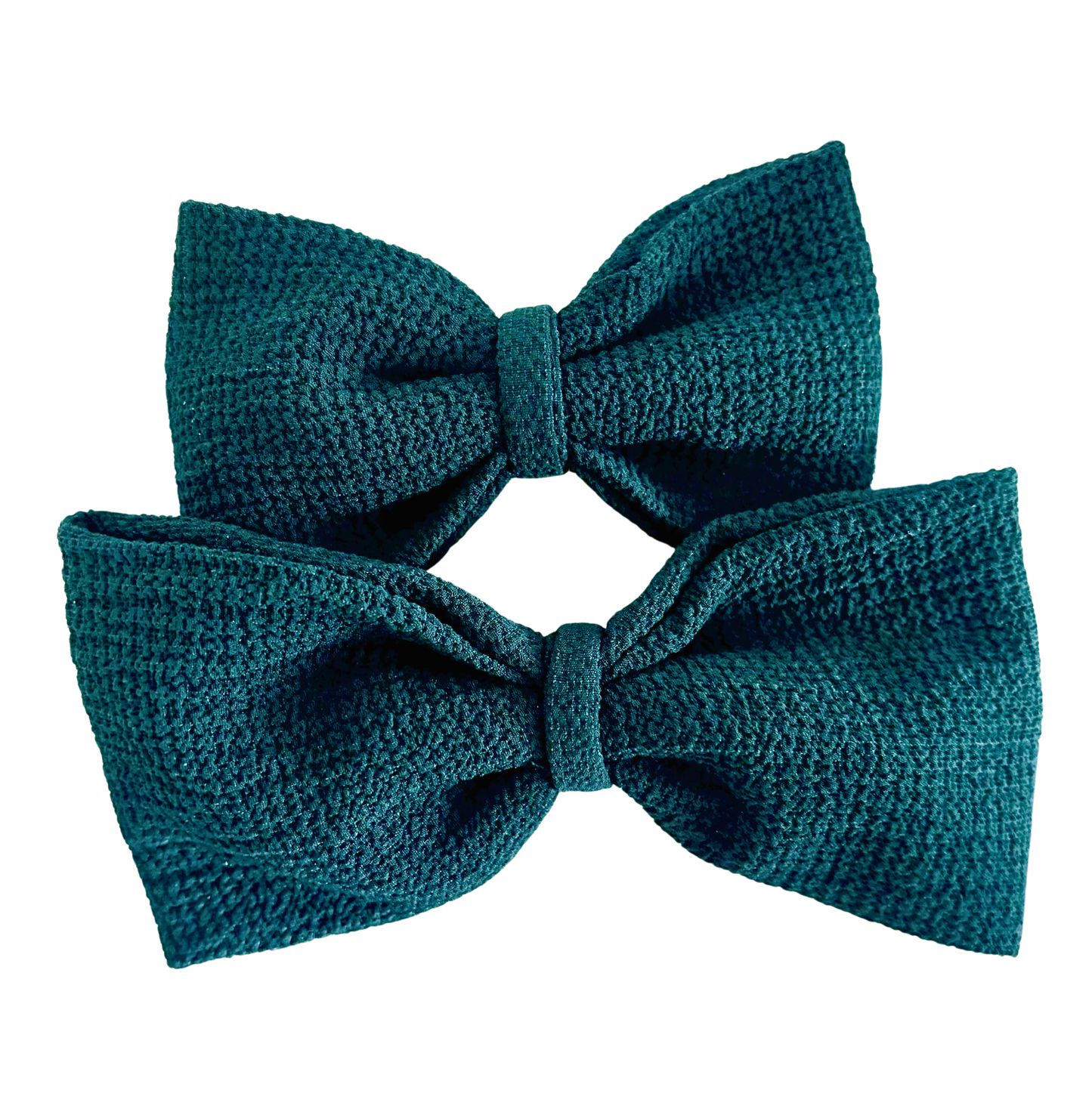 Cute Pair of Hair bows - Dark Green